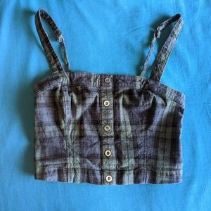 Hollister plaid crop top
